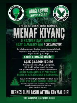Muğlaspor Taraftarından Açık Çağrı