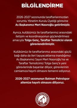 Batman Petrolspor’da Yeni Görevlendirmeler
